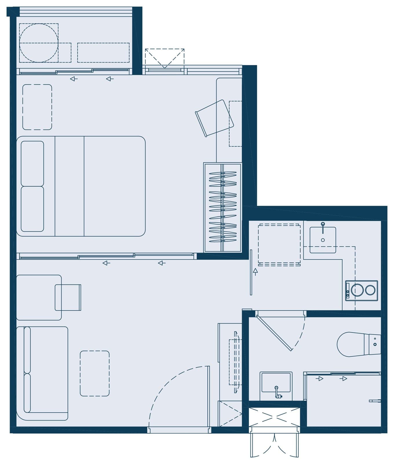 Type B1I — 1 Bedroom Extra, 27.93 sq.m. — Illustrative unit-type layout — dimensions to be confirmed